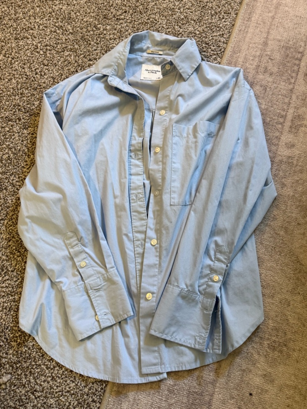 Abercrombie & Fitch Light Blue Button-Up Shirt